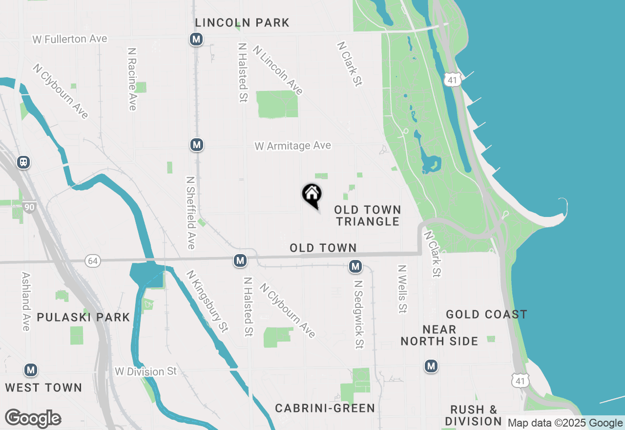 Map of 1726 N Mohawk Street #3S, Chicago, IL 60614