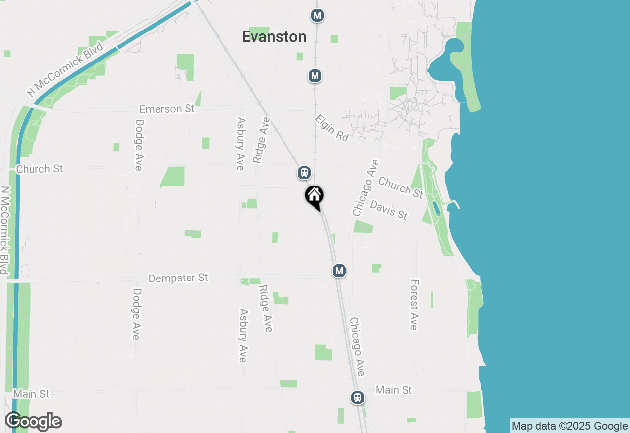 Map of 1508 Elmwood Avenue #3, Evanston, IL 60201