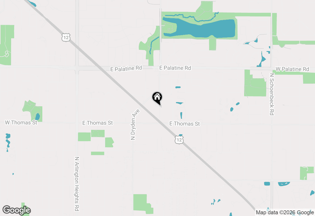 Map of 1554 N Windsor Drive, Arlington Heights, IL 60004