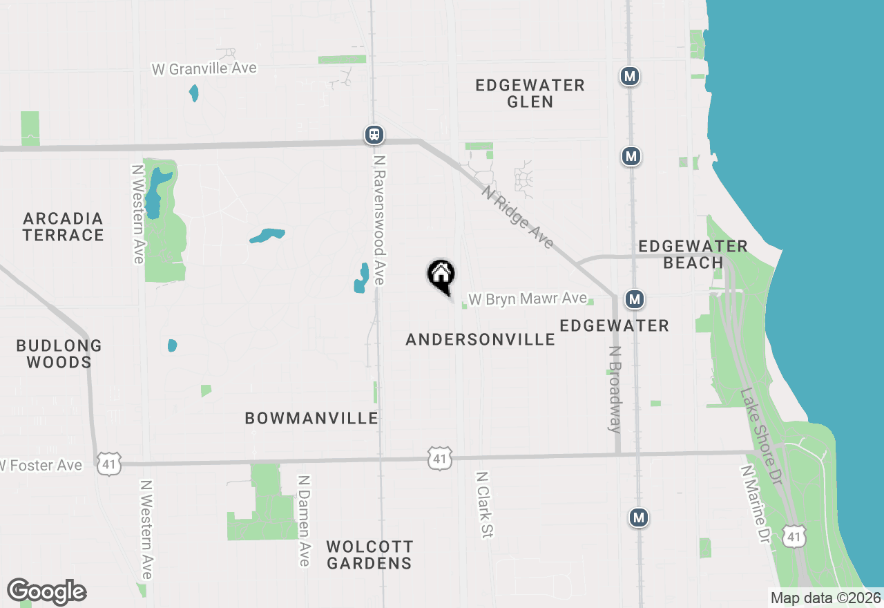 Map of 1623 W Bryn Mawr Avenue, Chicago, IL 60660