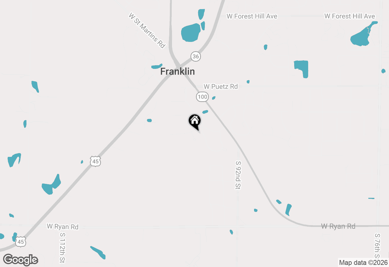 Map of 9729 W Prairie Grass Way, Franklin, WI 53132