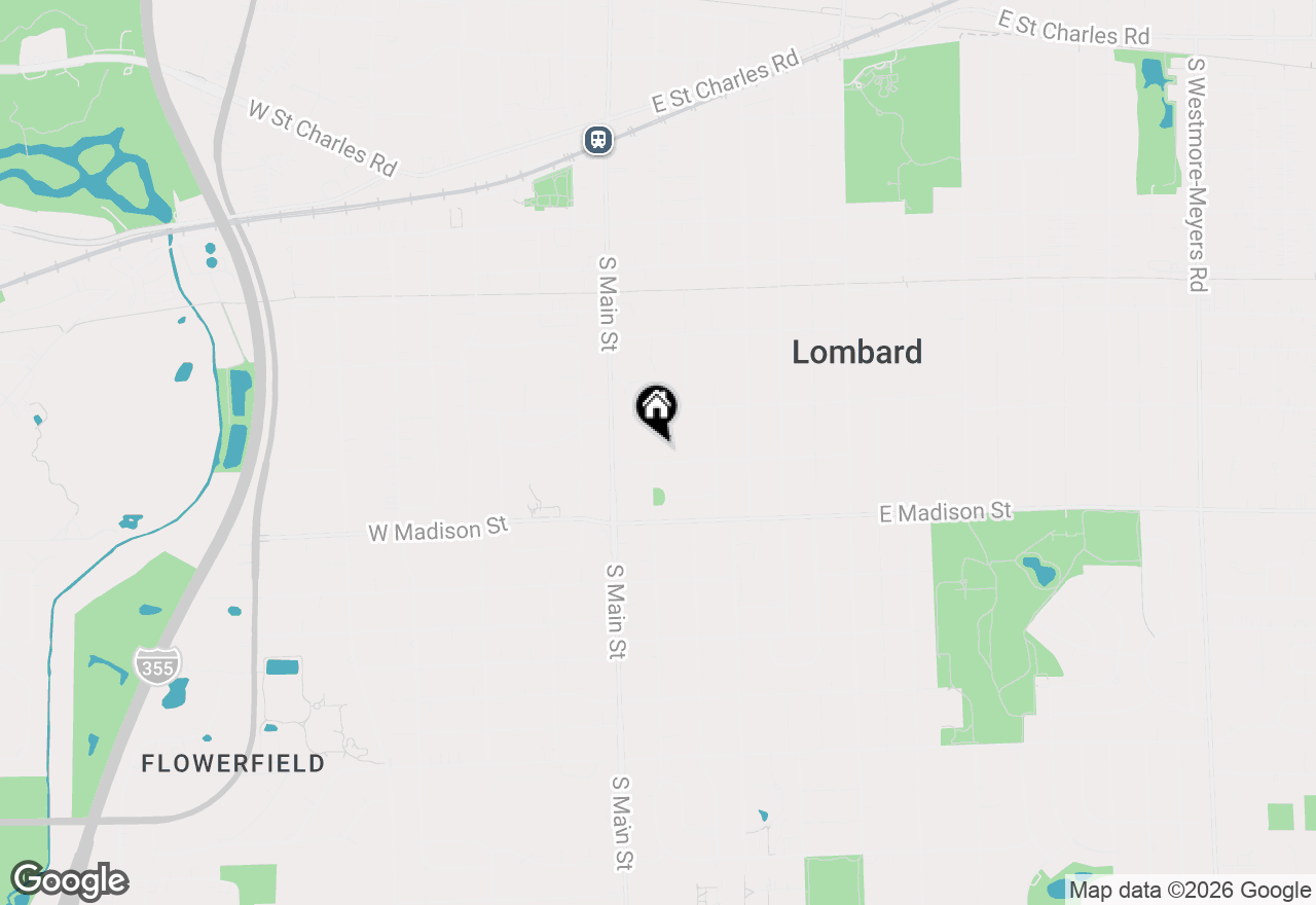 Map of 100 E Morningside Avenue, Lombard, IL 60148