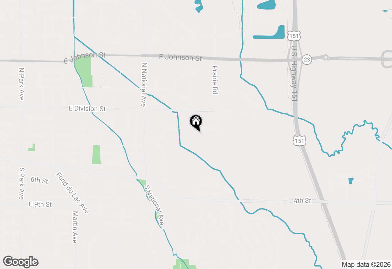 Map of 864 Kings Ct, Fond Du Lac, WI 54935