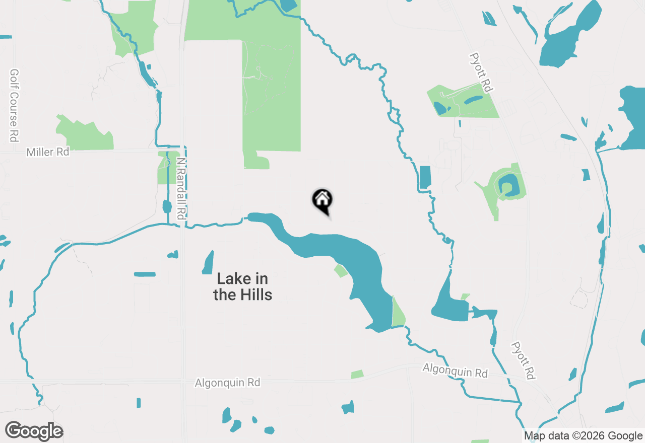 Map of 124 Hilltop Drive, Lake In The Hills, IL 60156
