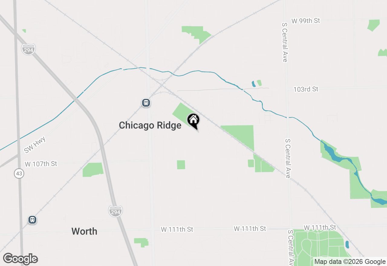 Map of 6135 Birmingham Street, Chicago Ridge, IL 60415