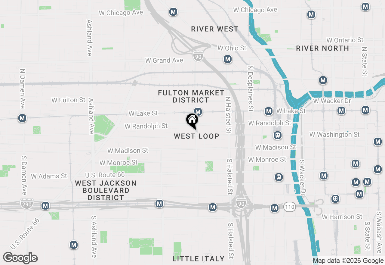 Map of 1000 W Washington Boulevard #538-539, Chicago, IL 60607