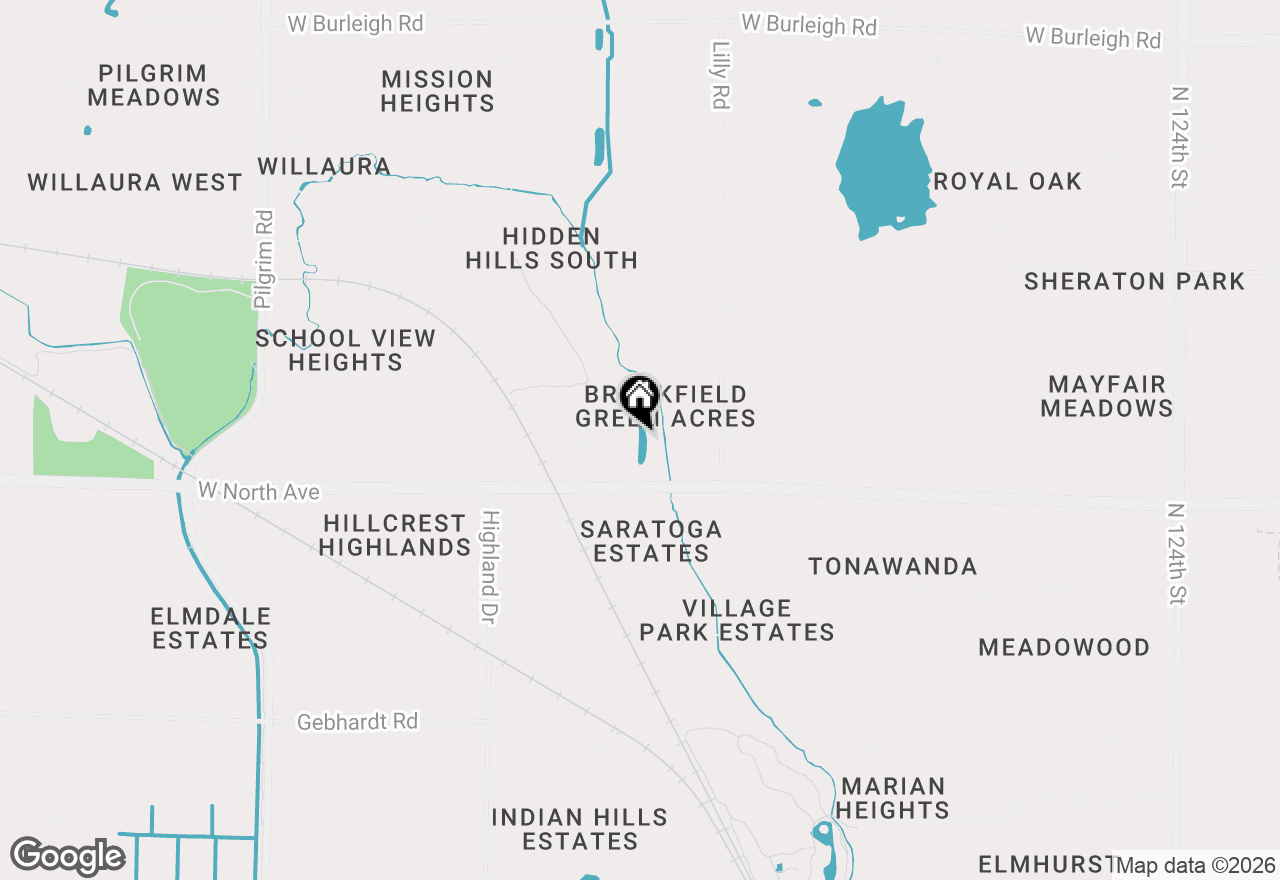 Map of 2415 Walnut Grove Ct #B, Brookfield, WI 53005