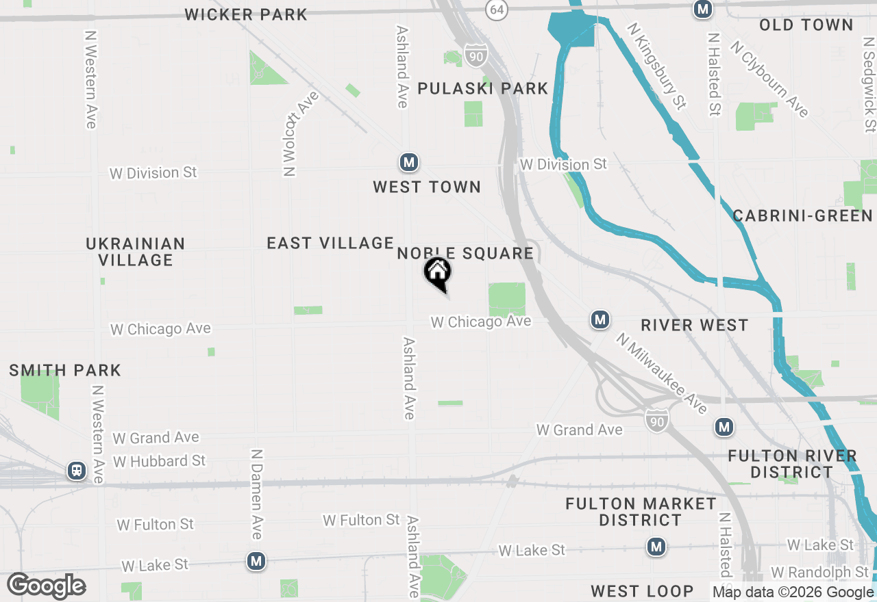 Map of 1514 W Fry Street #2, Chicago, IL 60642