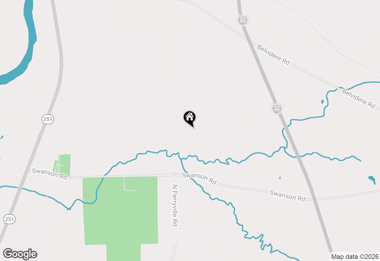 Map of 9336 Old Towne Court, Roscoe, IL 61073