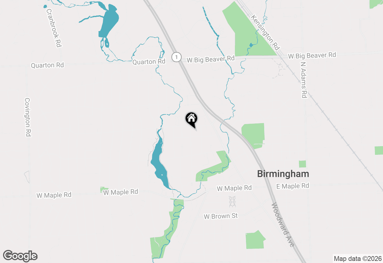 Map of 850 Greenwood Street, Birmingham, MI 48009