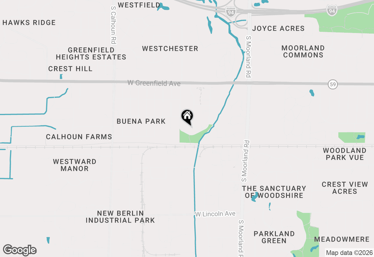 Map of 16250 W Coachlight Dr, New Berlin, WI 53151