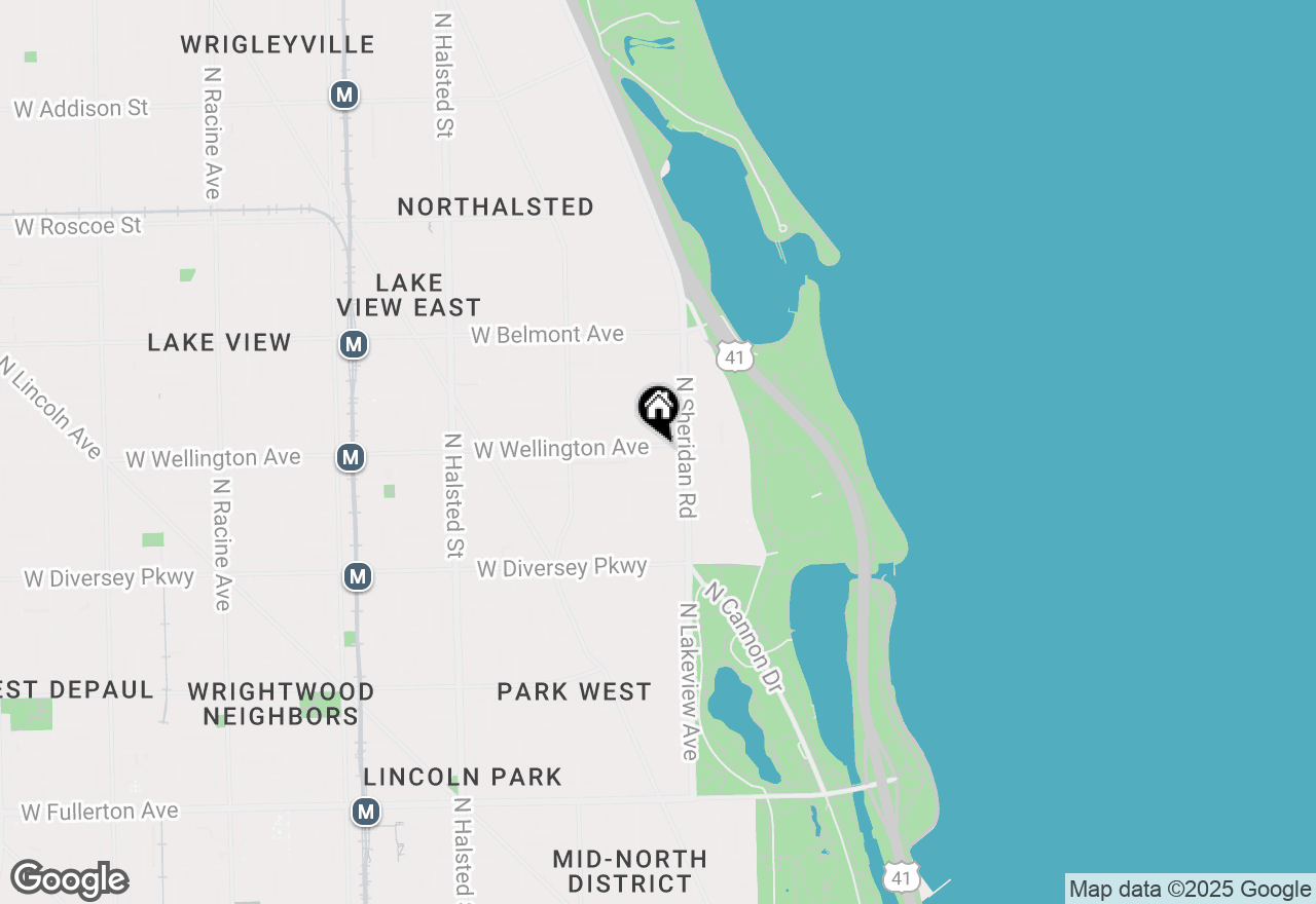 Map of 429 W Wellington Avenue #1D, Chicago, IL 60657