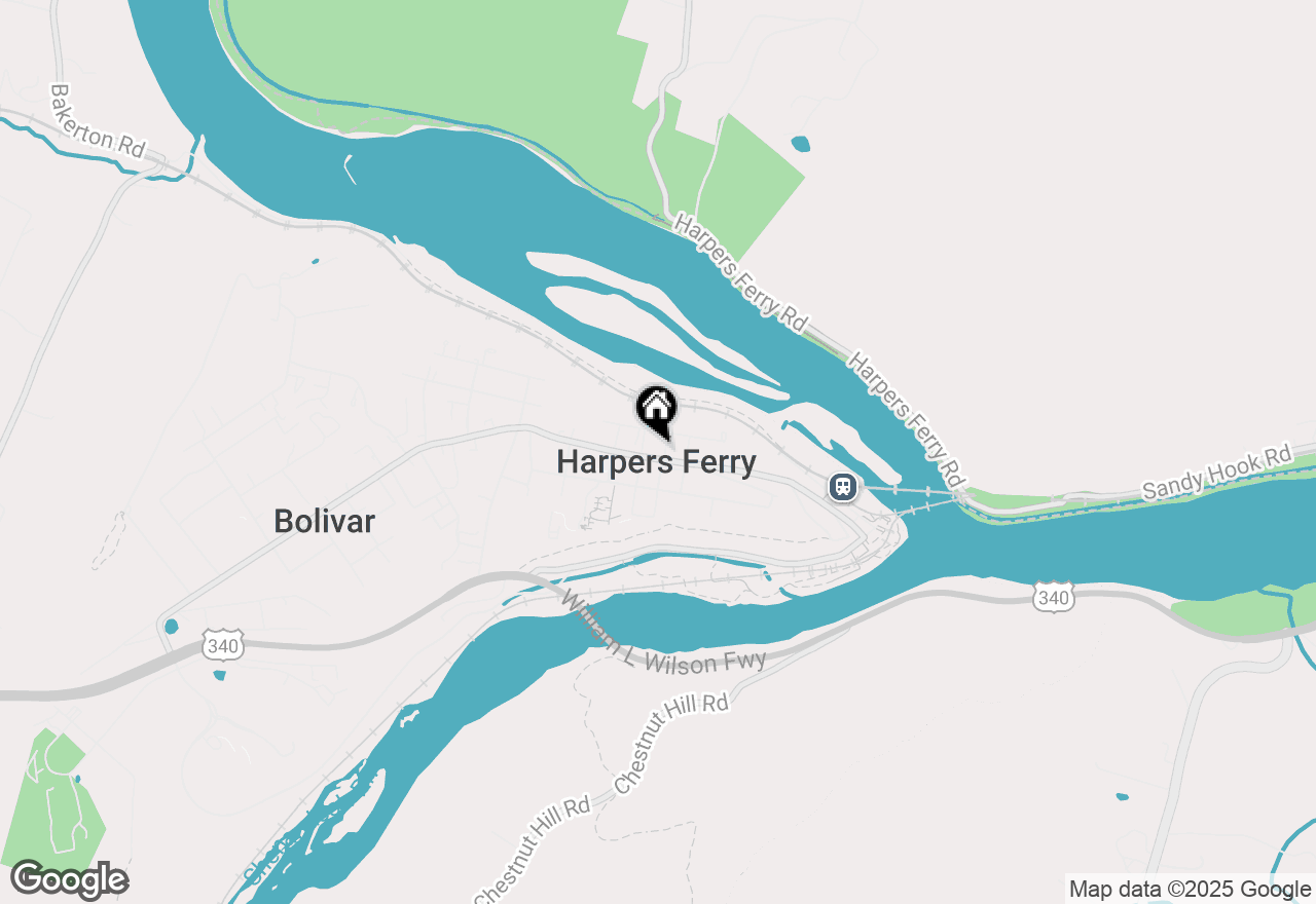 Map of 630 Washington Street, Harpers Ferry, WV 25425