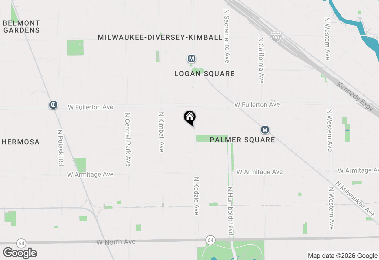 Map of 2228 N Kedzie Boulevard #401, Chicago, IL 60647