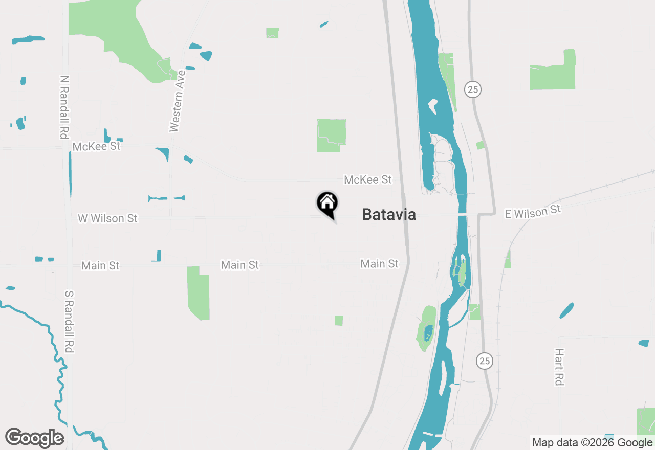 Map of 16 S Harrison Street, Batavia, IL 60510