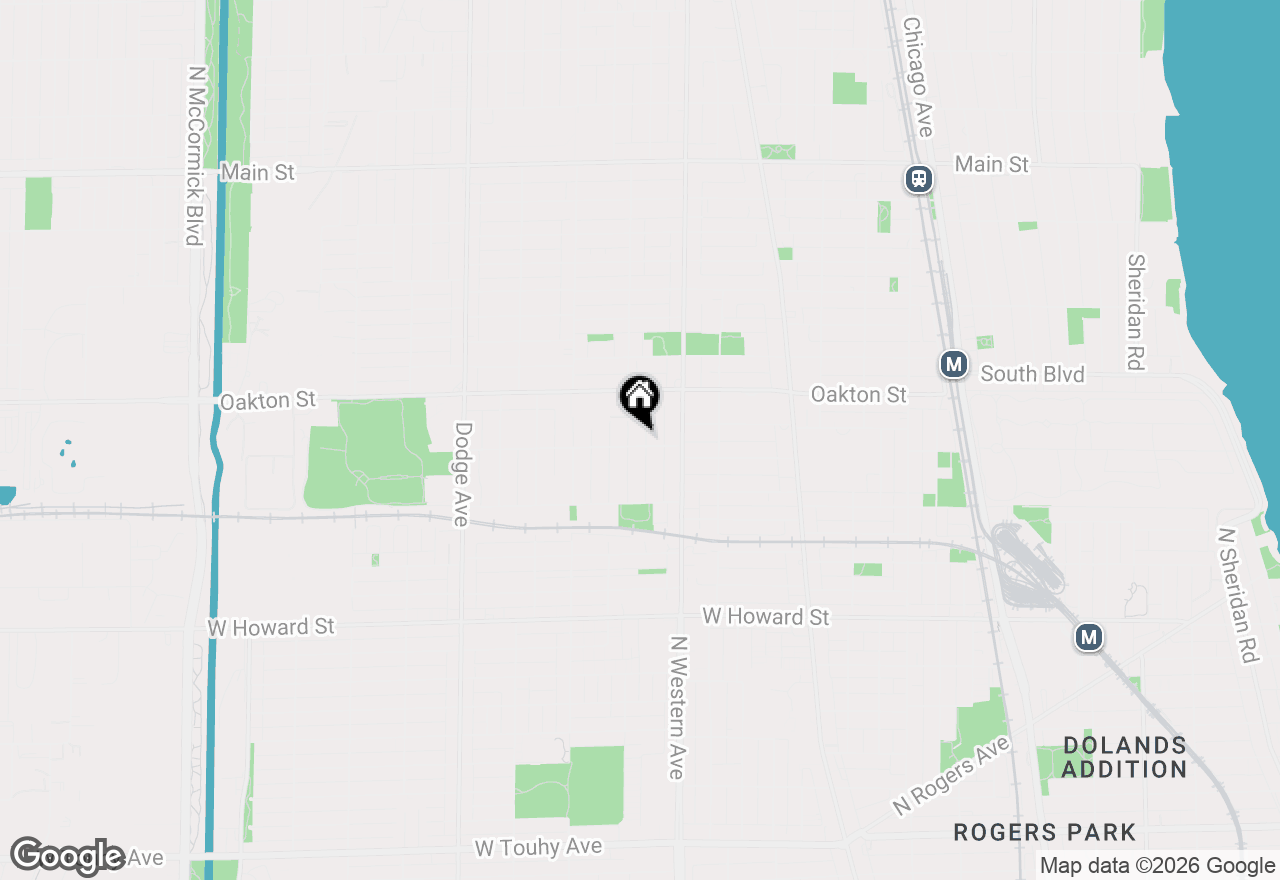 Map of 400 Wesley Avenue, Evanston, IL 60202