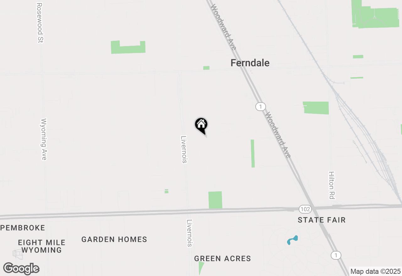 Map of 846 Flowerdale Street, Ferndale, MI 48220
