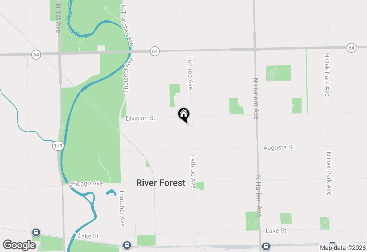 Map of 1123 Ashland Avenue, River Forest, IL 60305