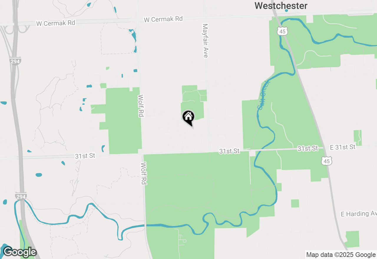 Map of 2925 Denton Court, Westchester, IL 60154