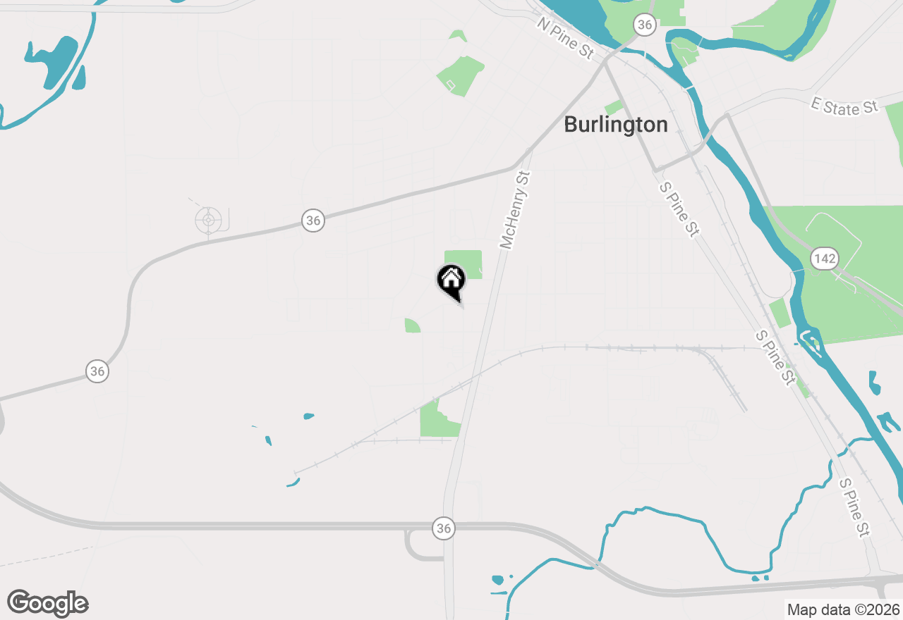 Map of 373 Garfield St, Burlington, WI 53105