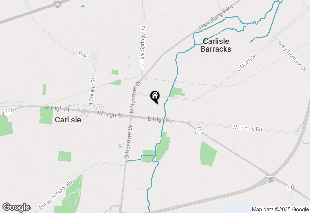 Map of 155 E Louther Street, Carlisle, PA 17013