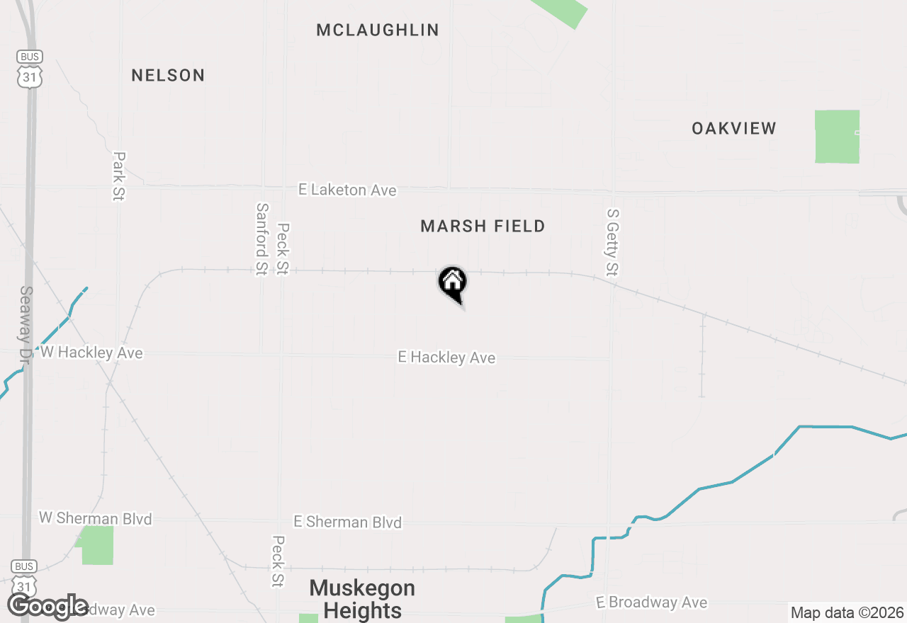 Map of 2044 Wood Street, Muskegon, MI 49444