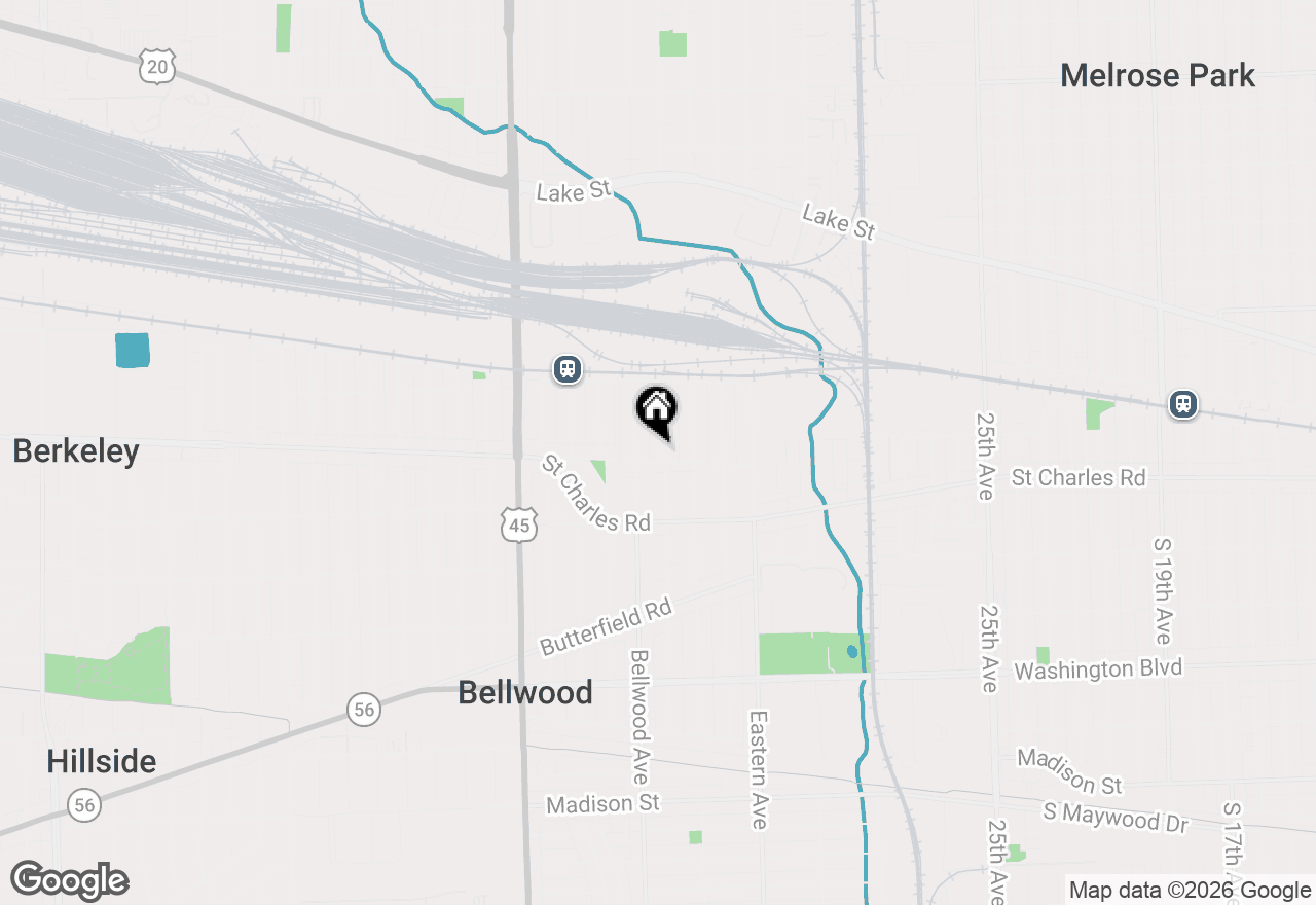 Map of 204 Bohland Avenue, Bellwood, IL 60104