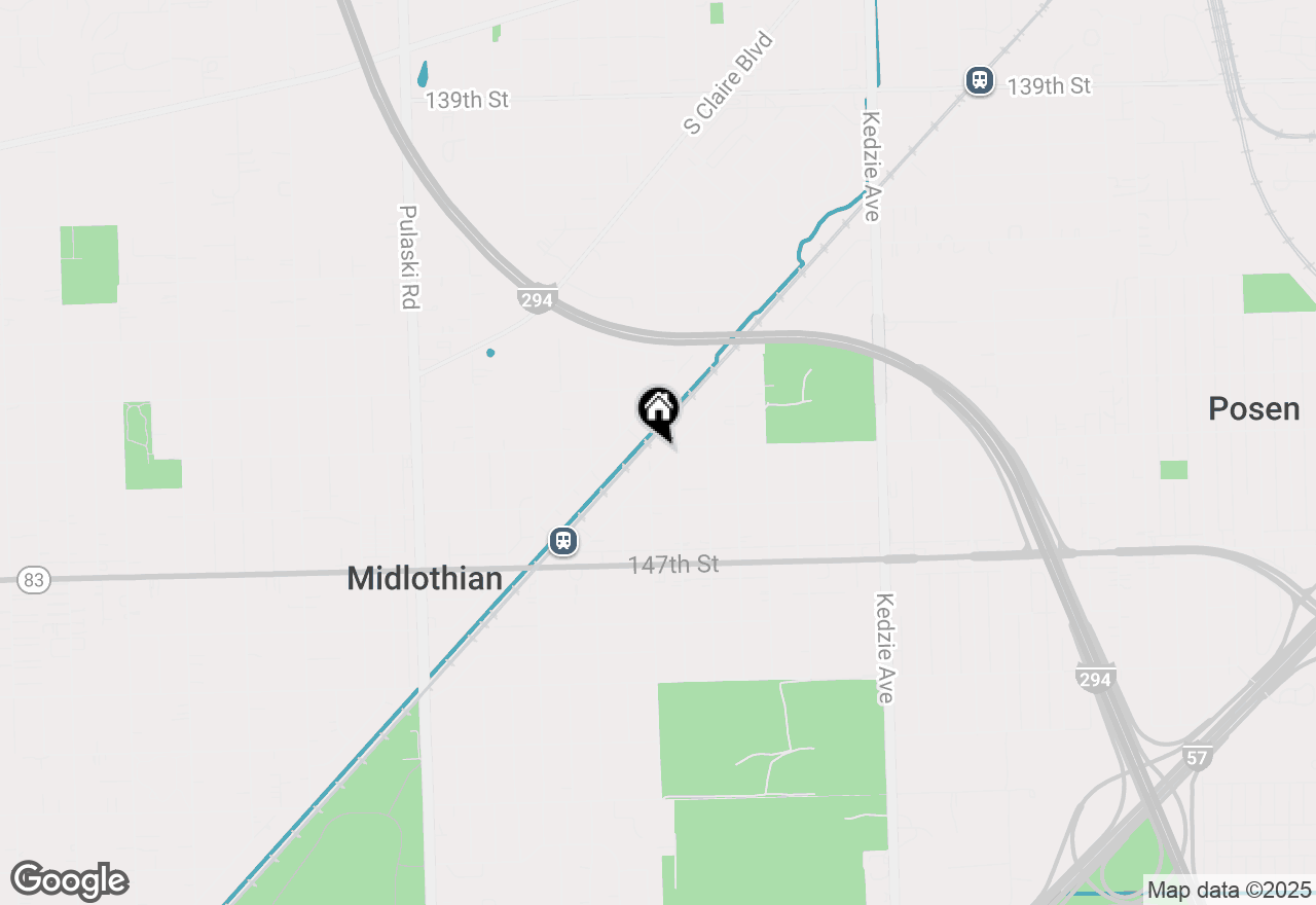 Map of 14512 Abbottsford Road, Midlothian, IL 60445