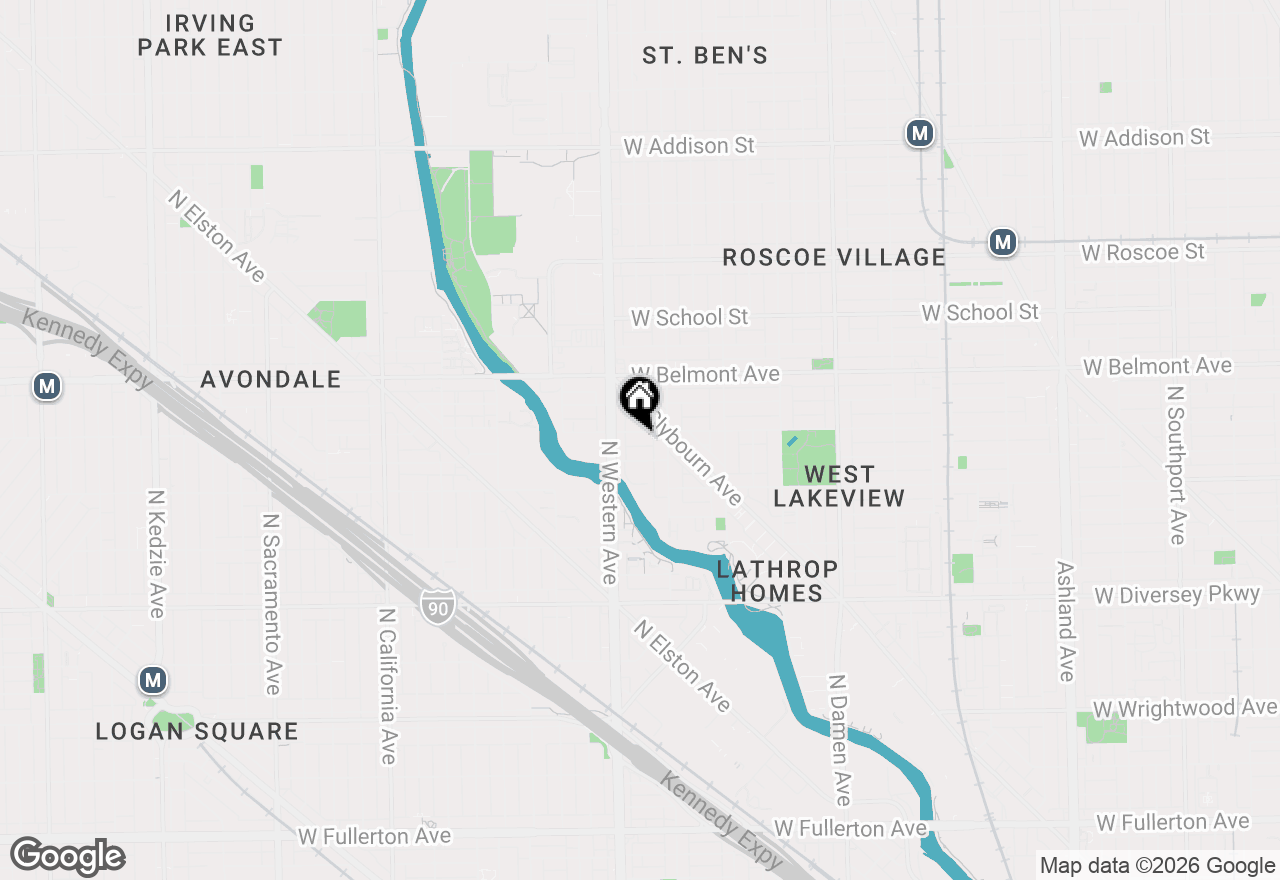 Map of 2329 W Barry Avenue #2, Chicago, IL 60618