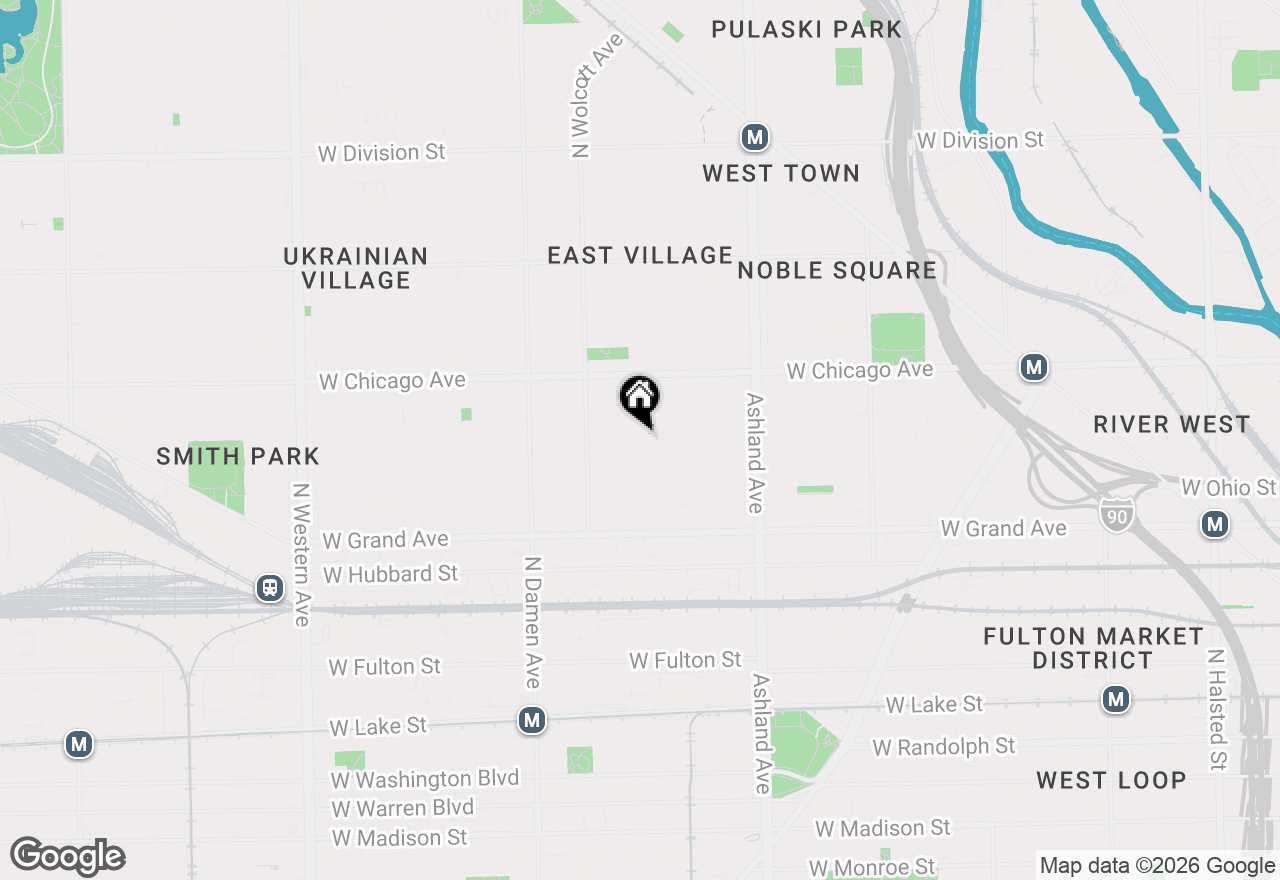 Map of 650 N Wood Street #3S, Chicago, IL 60622