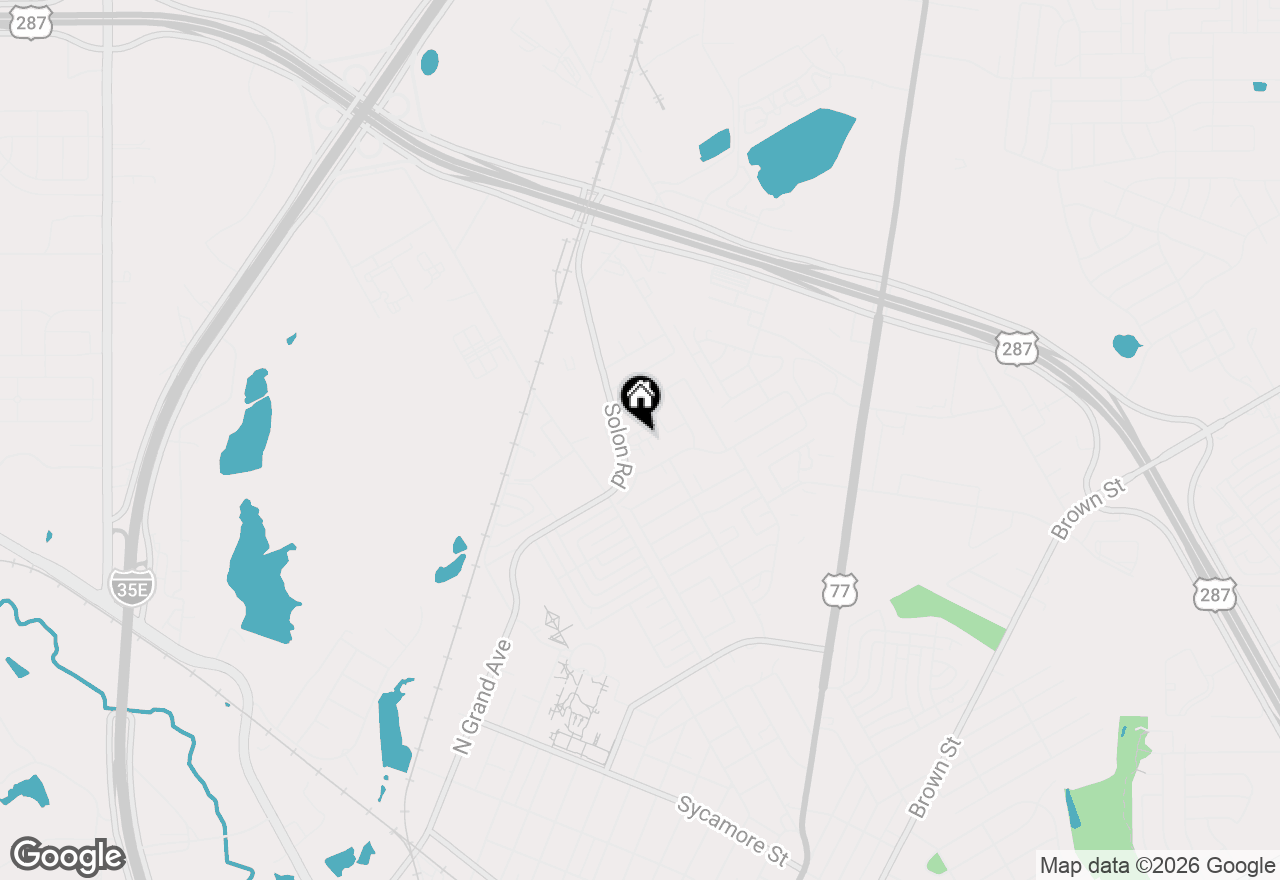 Map of 380 Solon Road, Waxahachie, TX 75165