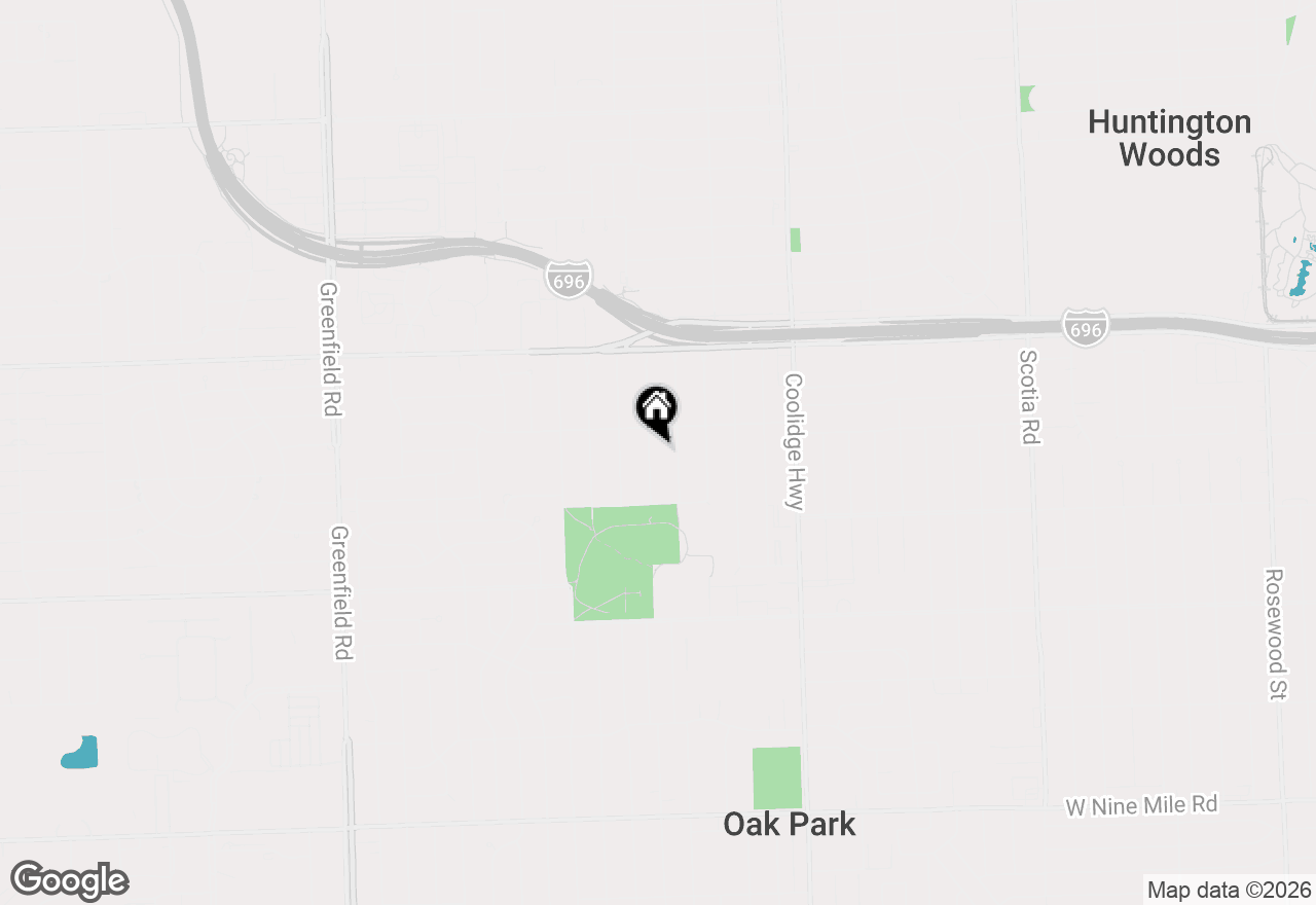 Map of 24300 Cloverlawn Street, Oak Park, MI 48237