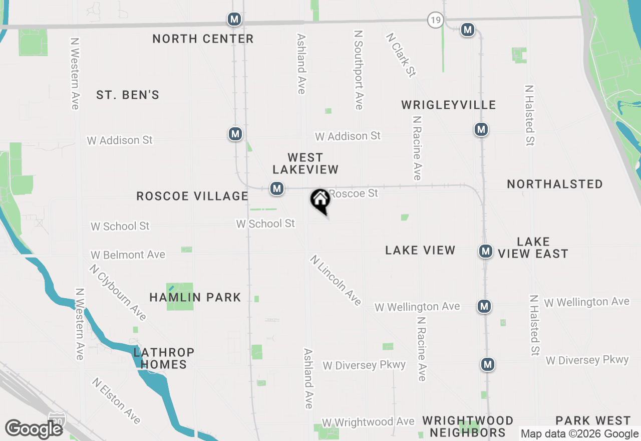 Map of 1522 W School Street #D, Chicago, IL 60657