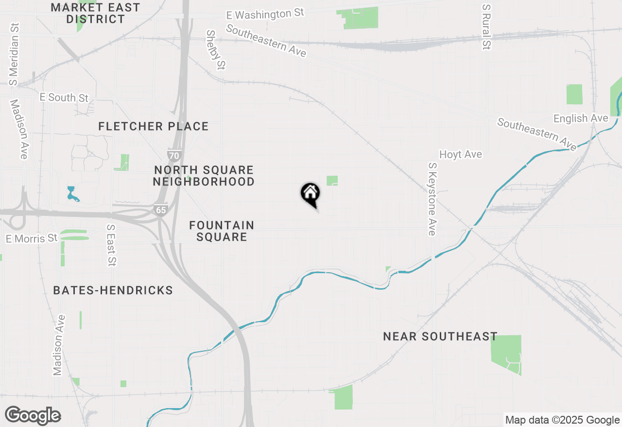 Map of 1607 Woodlawn Avenue, Indianapolis, IN 46203