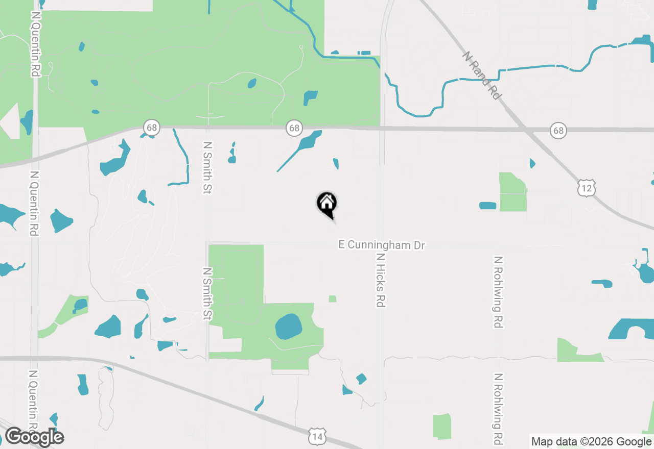 Map of 1112 N Old Bridge Road, Palatine, IL 60067
