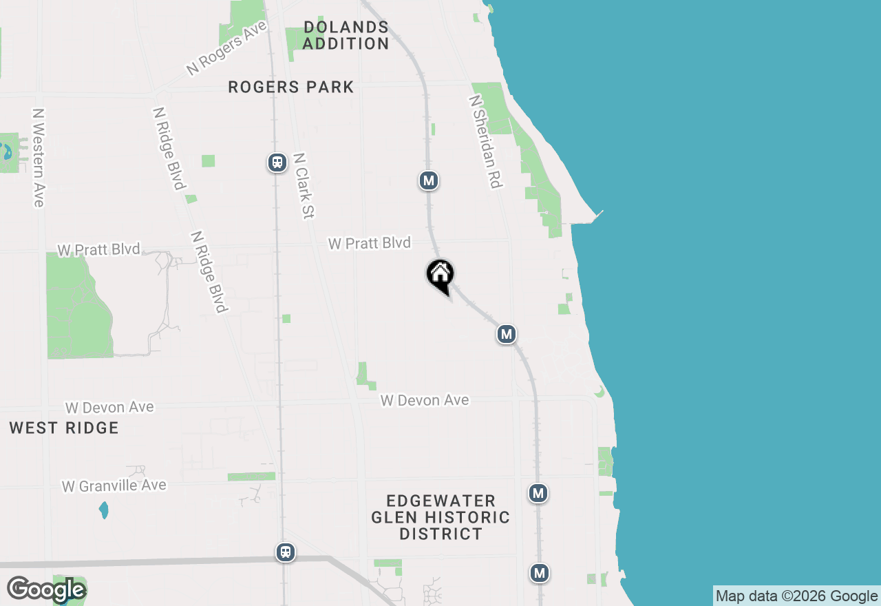 Map of 6619 N Glenwood Avenue #2S, Chicago, IL 60626