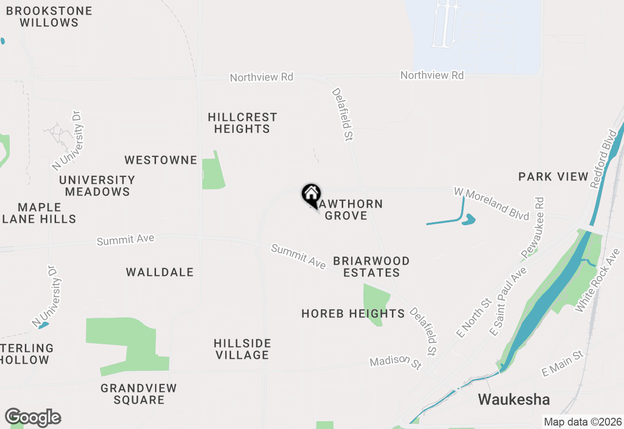 Map of 811 N Hine Ave, Waukesha, WI 53188