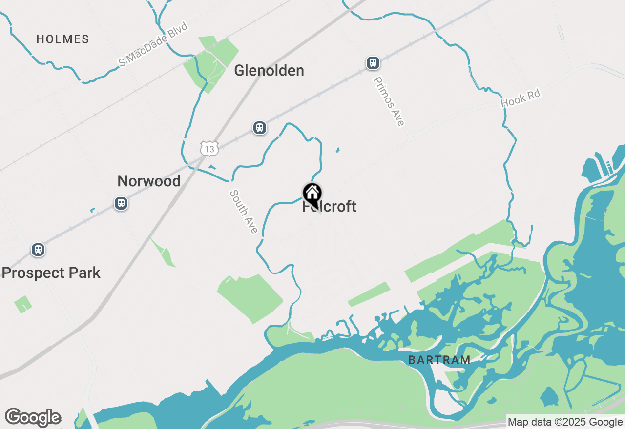 Map of 2019 Delmar Drive, Folcroft, PA 19032