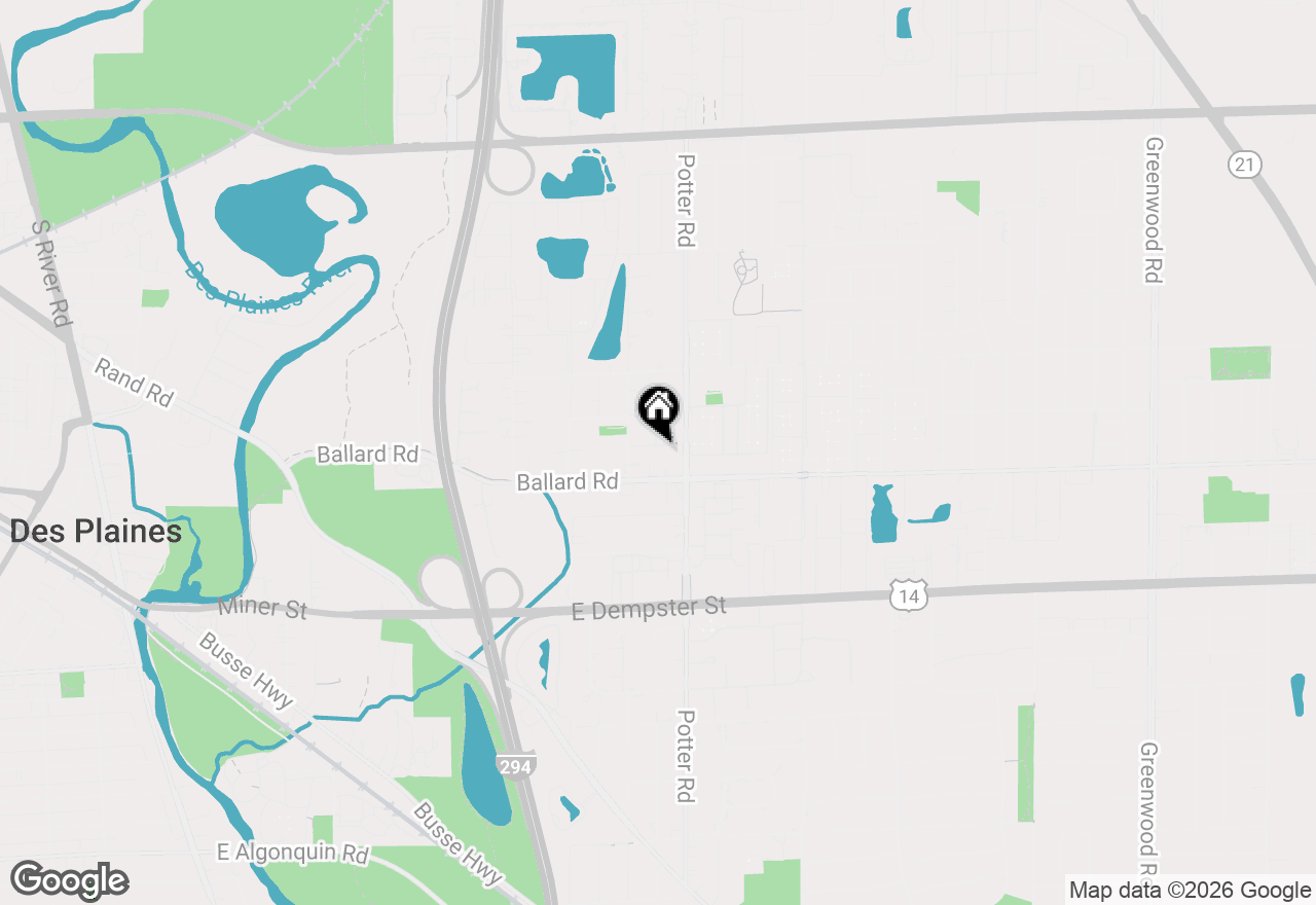 Map of 2555 Suffield Street, Des Plaines, IL 60016