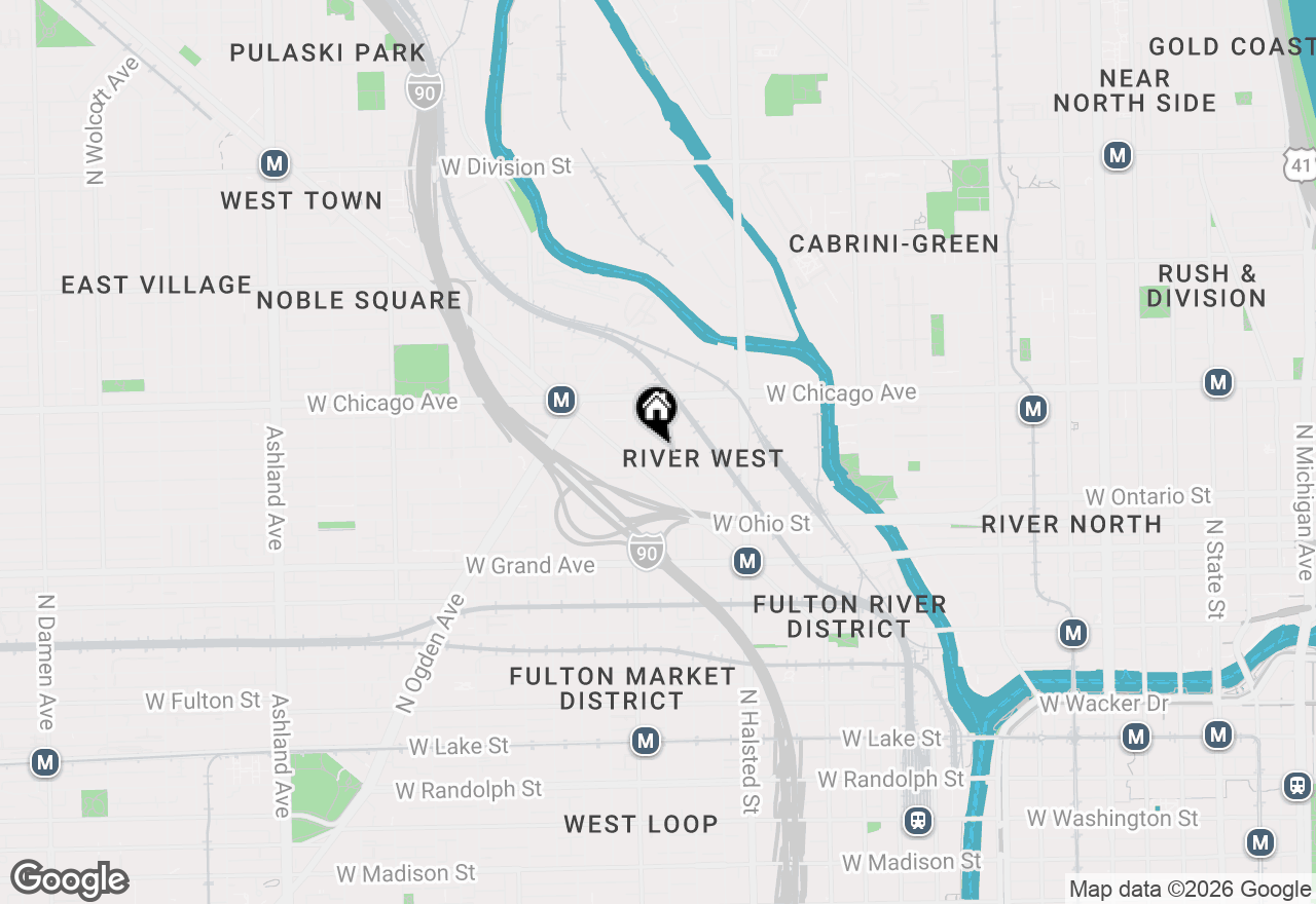 Map of 939 W Huron Street #401, Chicago, IL 60642