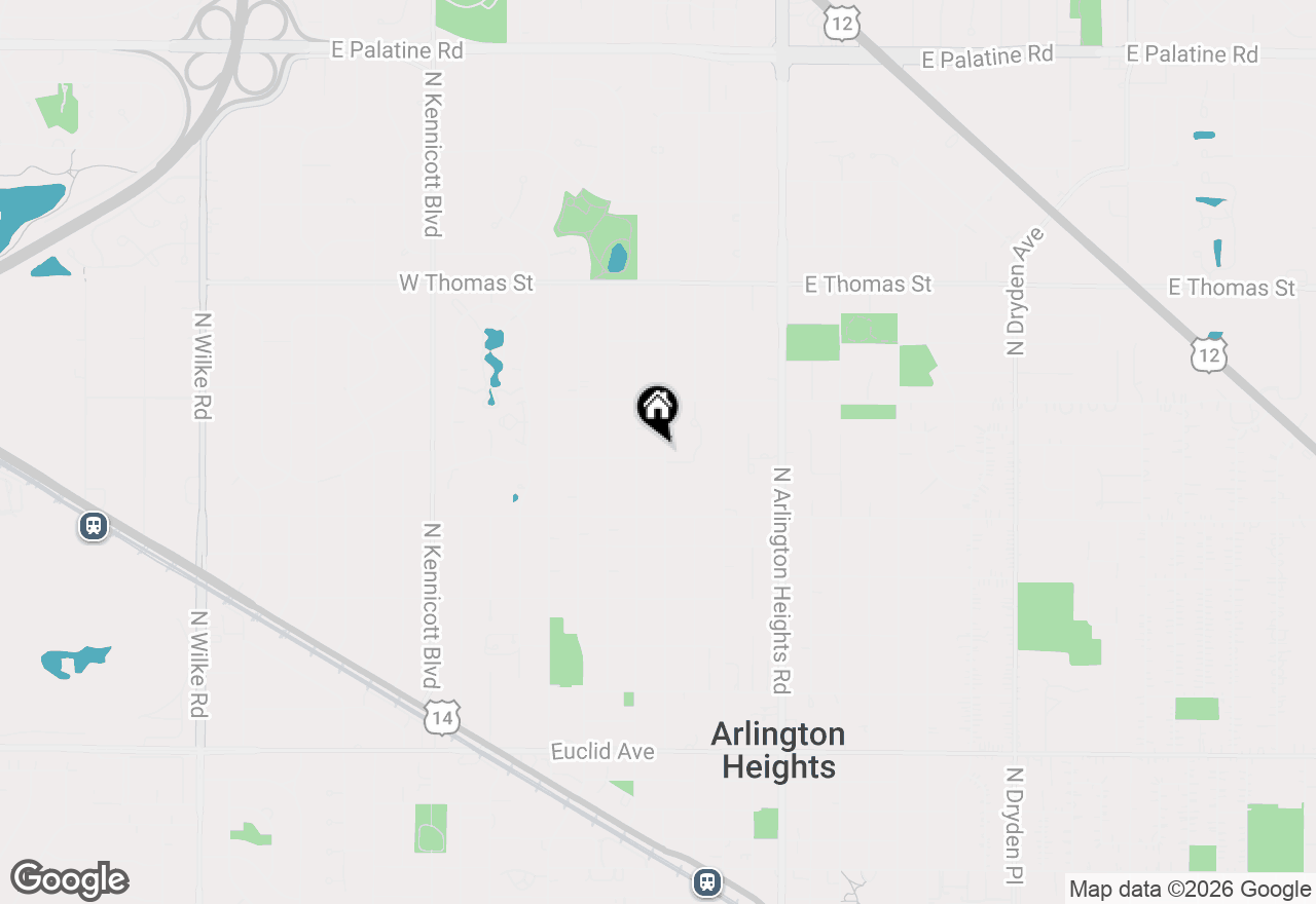 Map of 204 W Clarendon Street, Arlington Heights, IL 60004