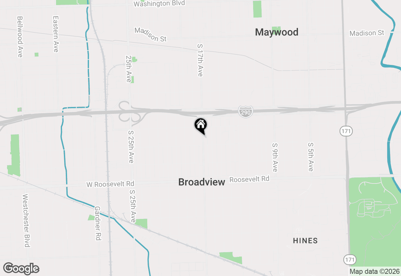 Map of 1924 S 17th Avenue, Maywood, IL 60153