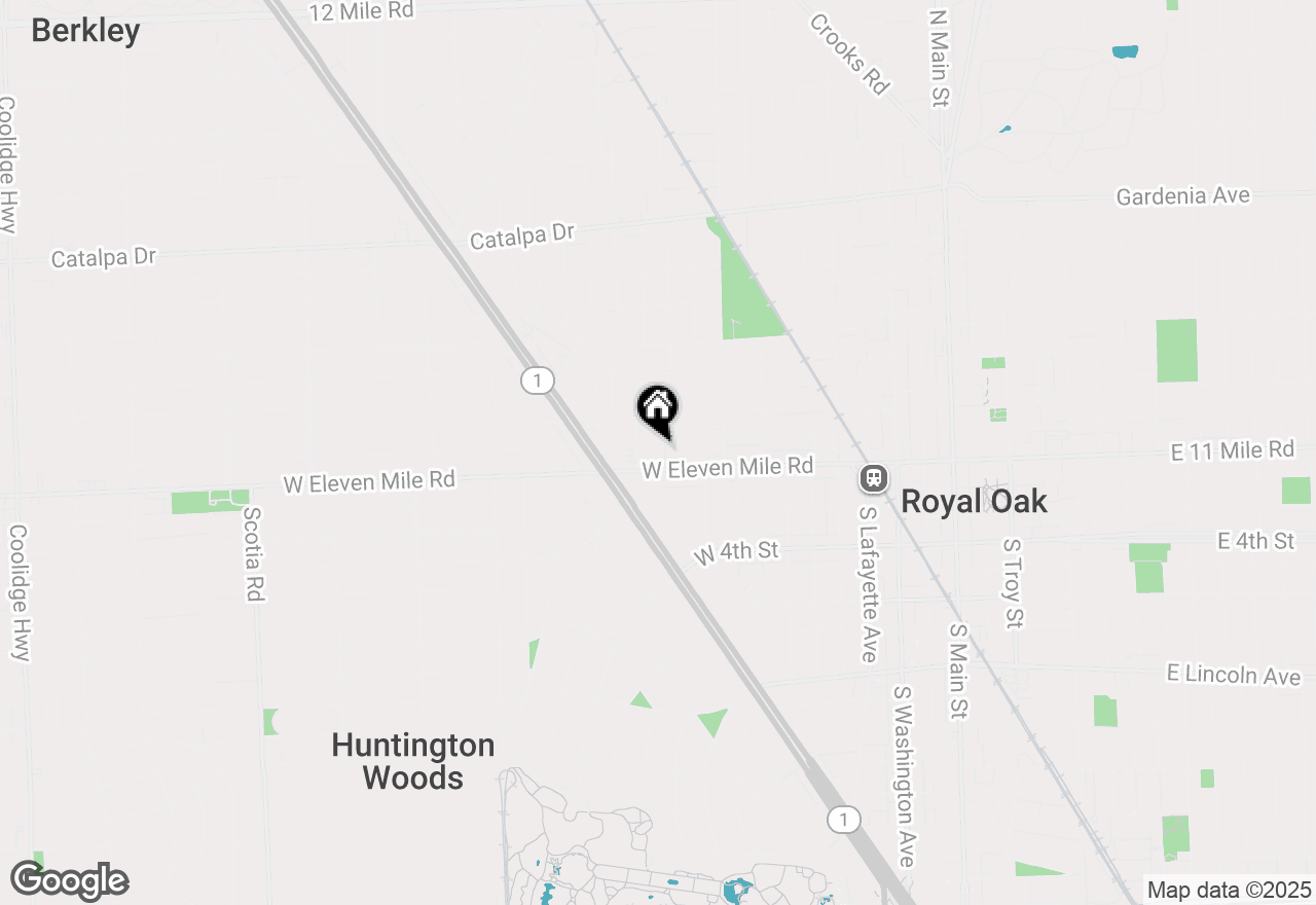 Map of 119 Hilldale Drive, Royal Oak, MI 48067