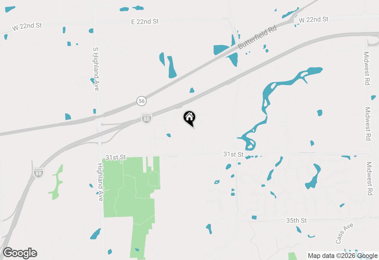 Map of 2S649 Avenue Normandy E Avenue, Oak Brook, IL 60523