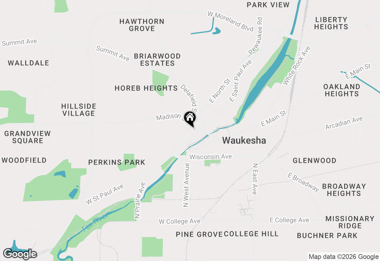 Map of 121 W North St #39, Waukesha, WI 53188