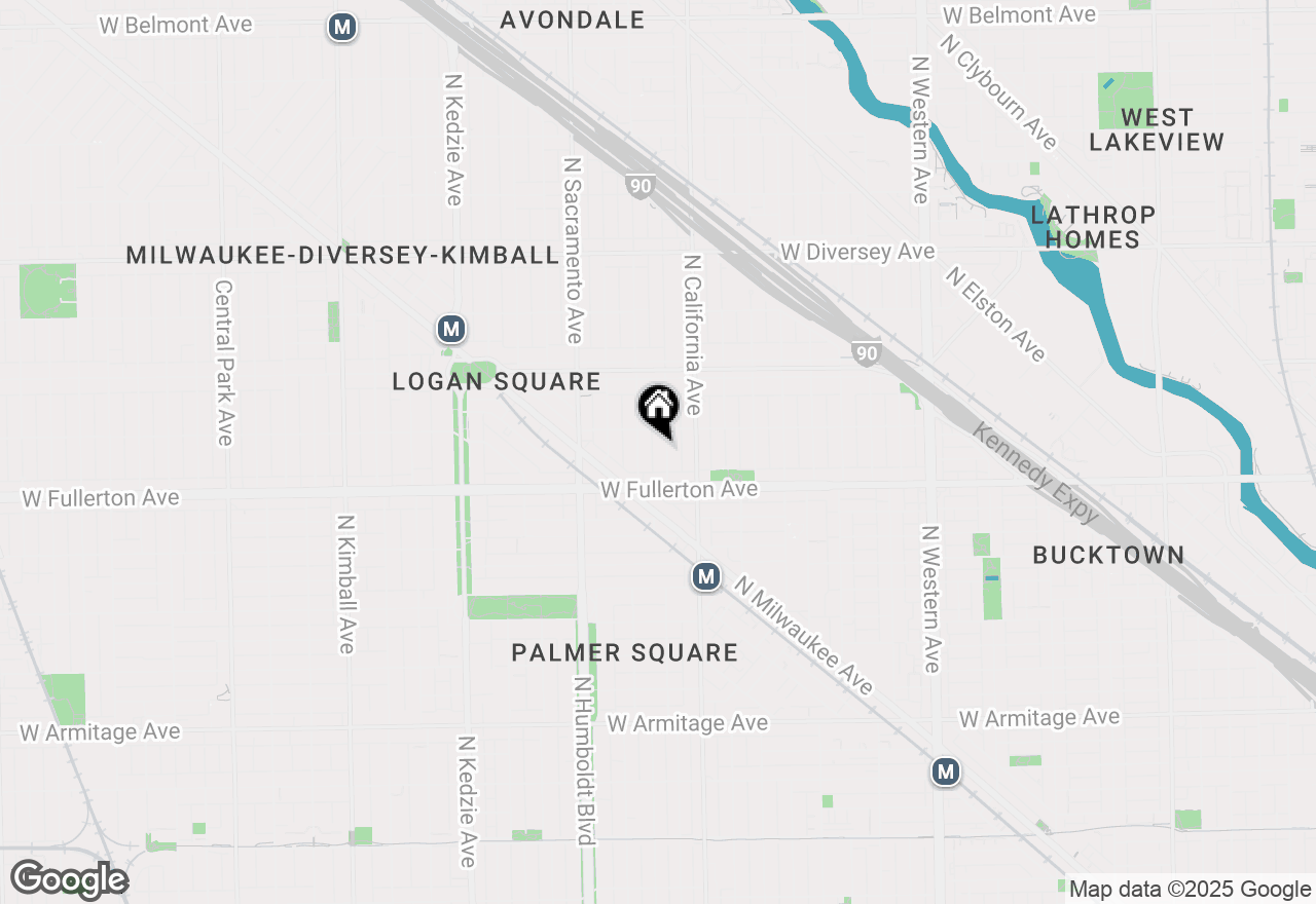 Map of 2436 N Mozart Street, Chicago, IL 60647