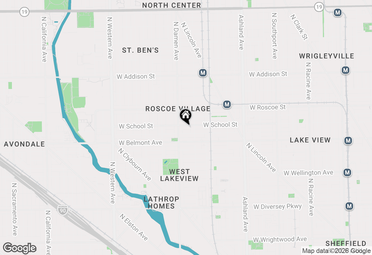 Map of 1933 W School Street, Chicago, IL 60657