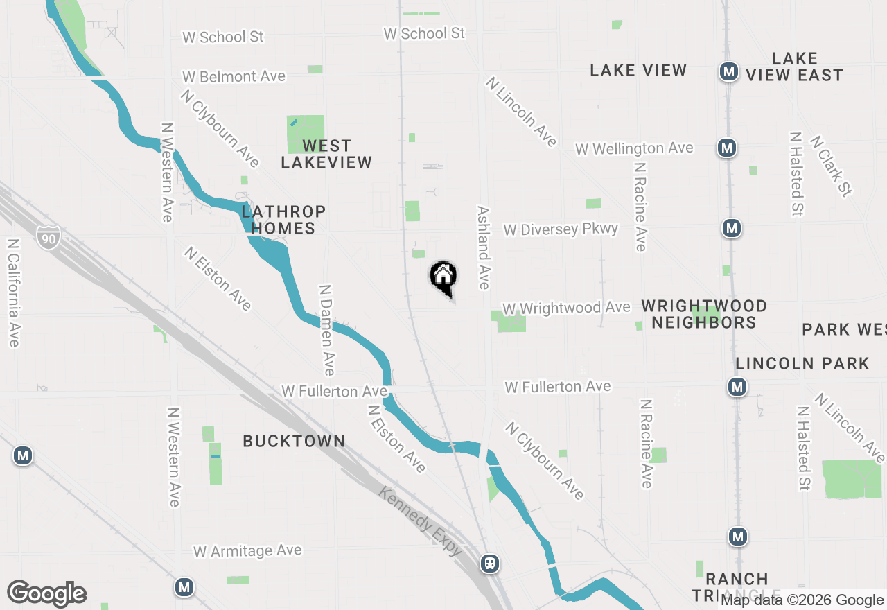 Map of 2602 N Paulina Street, Chicago, IL 60614