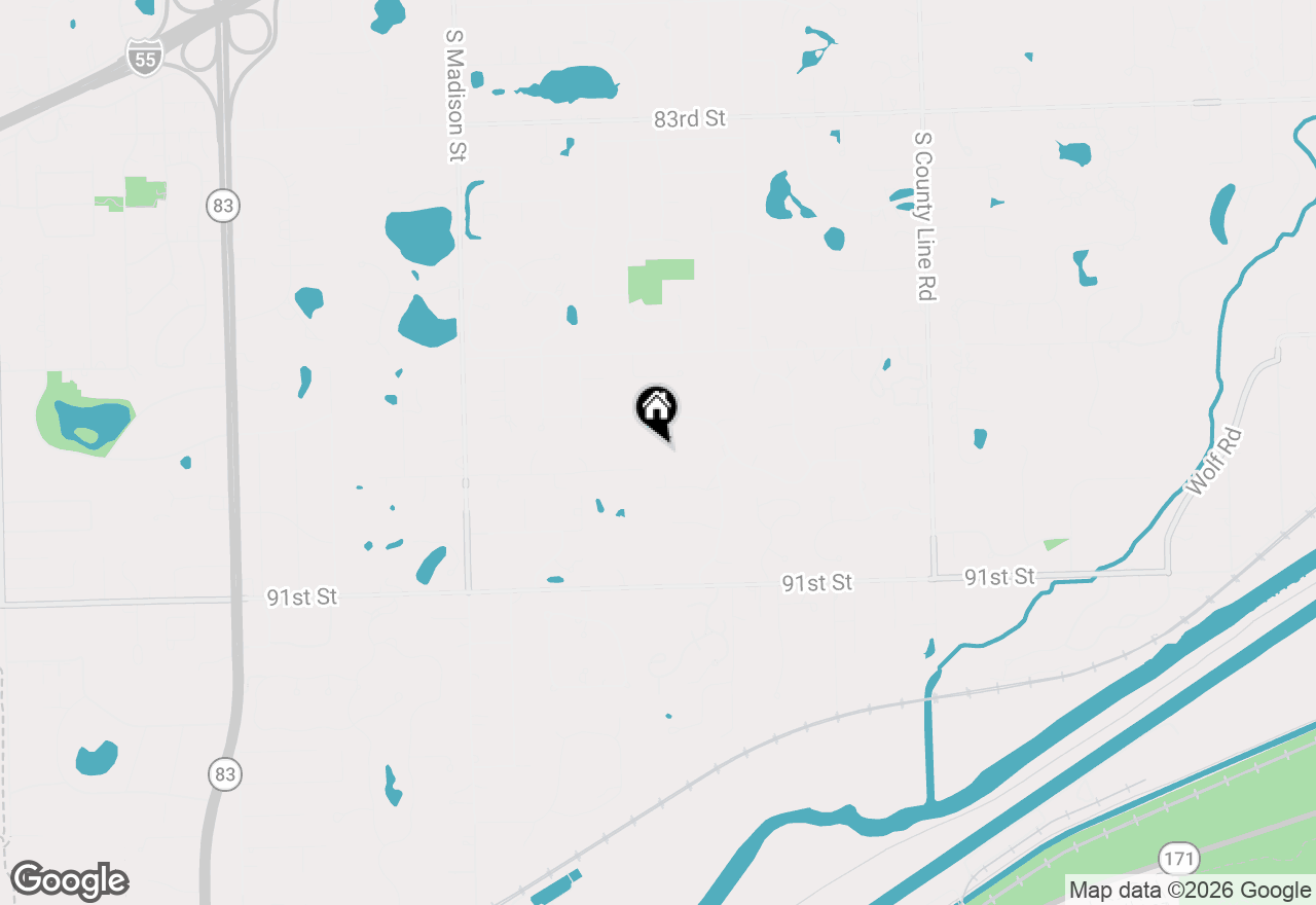Map of 15W450 89th Street, Burr Ridge, IL 60527