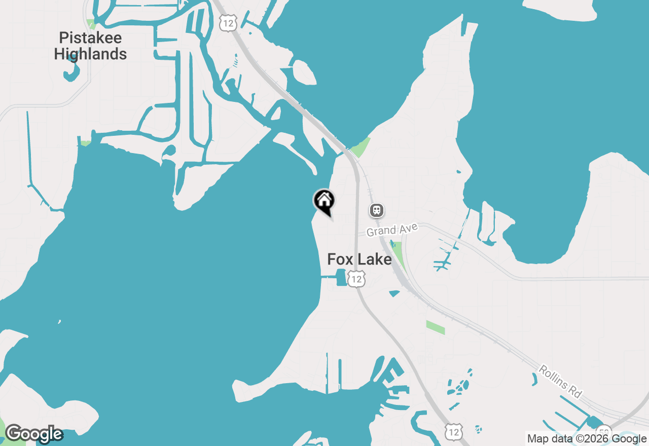 Map of 12 N Pistakee Lake Road, Fox Lake, IL 60020